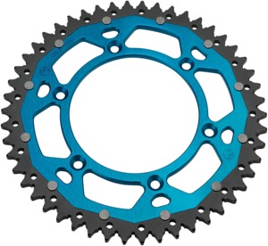 48T Blue Dual Metal Rear Sprocket - For 81-20 Yamaha WR YZ IT TTR