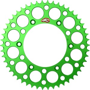 20-22 Kawasaki KLX300R Rear Sprocket Grooved - Green 520-50 Teeth