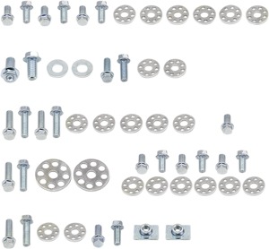 Full Plastic Fastener Kit w/ Works Washers - For 03-07 KX125/250, 04-12 KX250F, 06-11 KX450F