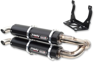 Stage 5 Slip On Exhaust - Dual Black Mufflers - For 17+ Maverick X3