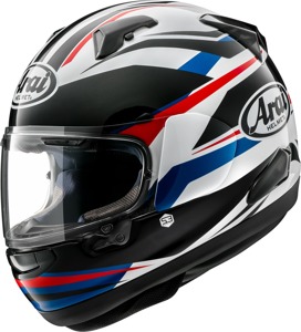 Arai Quantum-X Ray Helmet White 2XL - Full-face helmet with Ray graphic