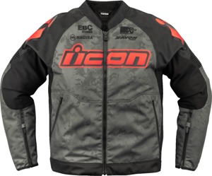 ICON Overlord3 Magnacross Jacket XL Dark Gray/Black Men's - Sport riding jacket with impact protection