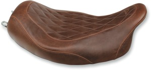 Tripper Diamond Synthetic Leather Brown Solo Seat - For 06-20 Harley FLH FLT