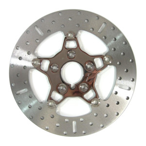 5 Button Floating Brake Rotor - Polished Center - Wide Band