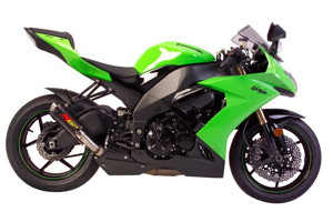 Carbon Fiber MGP Growler Slip On Exhaust - For 08-10 Kawasaki ZX10R