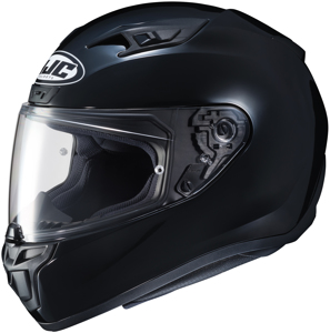 i10 Solid Black Full-Face Street Motorcycle Helmet Small