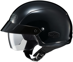 IS-Cruiser Solid Black Open-Face Half Helmet Small