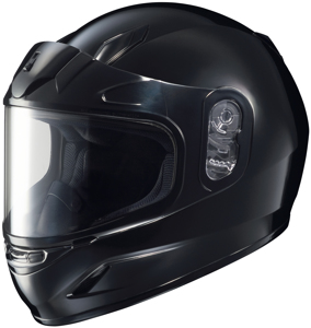 CL-Y Youth Solid Black Full-Face Snow Helmet Youth Small