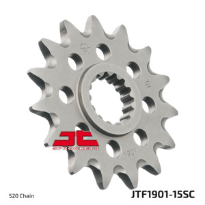 Front Steel Countershaft Sprocket Self Cleaning - 15 Tooth 520