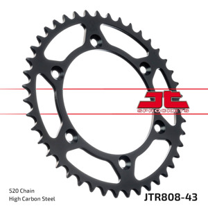 Steel Rear Sprocket - 43 Tooth 520 - For DR/Z RM/Z RMX RS175