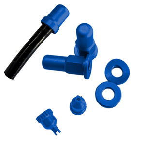 Dress Up Kit w/ Fuel Vent, Rim Locks, & Valve Caps - Blue