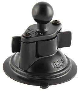 Ram Base - 3.25" Round Suction Cup Twist Lock Base w/ 1" Ball