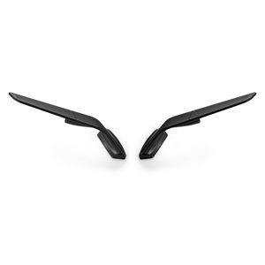 Black Rotating Winglet Stealth Mirrors - For 19-23 Suzuki GSXR1000