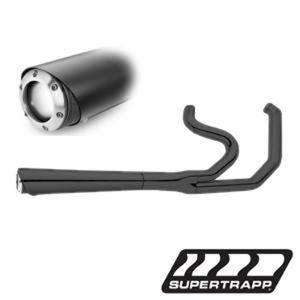 Black 2:1 SuperMeg Full Exhaust - For 04-13 Harley Davidson XL