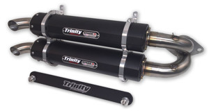 Stage 5 Slip On Exhaust - Dual Black Mufflers - For 15+ RZR XP 1000/4