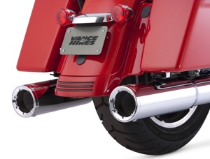 Hi Output Dual Slip On Exhaust - For 95-16 Harley Touring