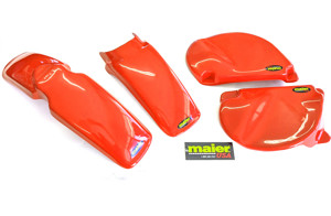 Honda Orange Front & Rear Fenders & Side Panels - For 77-82 Honda XR75/XR80
