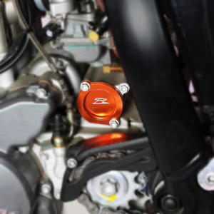 Zeta Motorcycle Oil Filter Cover - Orange - For Many 2010+ KTM "Big Bike" 4 Strokes