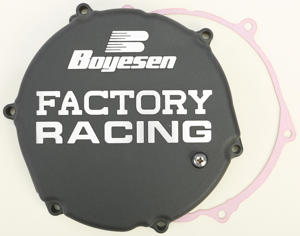 Black Factory Racing Clutch Cover - For 93-02 Kawasaki KX250