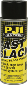 Fast Black 1500f High Temp Paint, Flat Finish, 11oz Aerosol