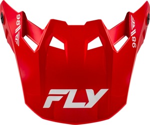 Fly Racing Formula CC Objective Visor Red/White XL/2X - Replacement visor for Formula CC helmets