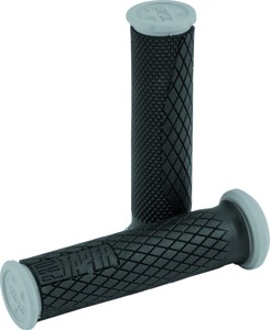 Full Diamond Dual Density ATV Grips - Black/Gray