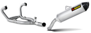 Titanium & Stainless Steel Full Exhaust w/Carbon End Cap - For 10-13 BMW R1200GS & Adventure