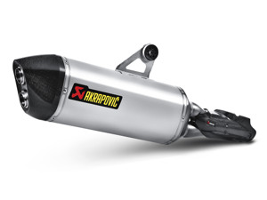 Titanium Slip On Exhaust w/ Carbon End Cap - For 13-16 BMW R1200GS & Adventure