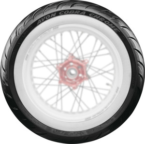 Whitewall Cobra Chrome AV91 Front Tire 100/90-19