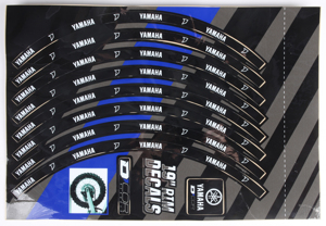 Rim Decals 19" Yamaha Logo Rear - For 90-17 Yamaha YZ