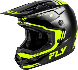 Fly Racing Kinetic Verdict Helmet Black/Hi-Vis/Grey XS - DOT & ECE22.06 helmet, X-Small