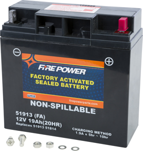 Factory Activated Sealed Battery - Replaces 51913