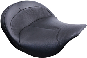 Big IST Wide Leather Solo Seat - For Harley FLH FLT