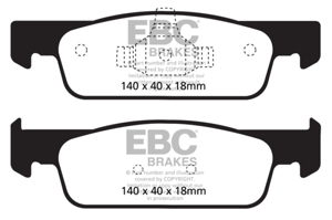 Greenstuff Front Brake Pads - For 2016-2017 Smart Fortwo 0.9L Turbo