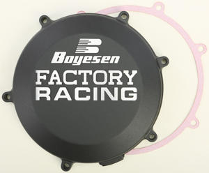 Black Factory Racing Clutch Cover - For 16-18 Kawasaki KX450F