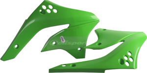 Radiator Shrouds - Green - For 06-08 Kawasaki KX450F