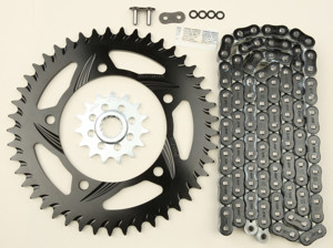 V3 Chain & Sprocket Kit Black RX Chain 520 15/45 Hardcoat Aluminum - For 06-10 Suzuki GSXR600