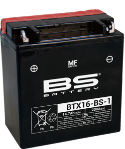 Maintenance Free Sealed Battery - Replaces YTX16-BS-1