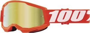 Strata 2 Orange Junior Goggles - Gold Mirror Lens