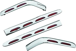 L.E.D. Saddlebag Molding Set 4 Piece 01-10 GL1800 Chrome