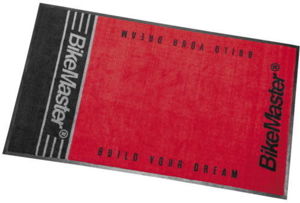 BikeMaster 5ft x 3ft Track Mat - Red/Black