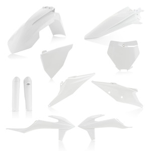 Full Plastic Kit - White - Fits Many 19-22 KTM 125-450