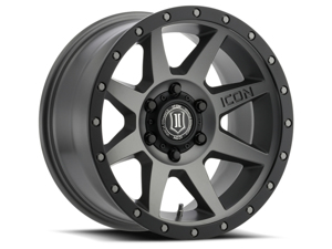 ICON Rebound 17x8.5 Titanium Wheel 6x5.5 0mm Offset - For 6x5.5 bolt pattern, 0mm offset