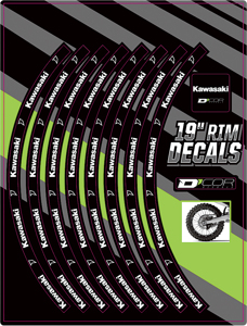 Rim Decals - 19" Rear Kawasaki Logos