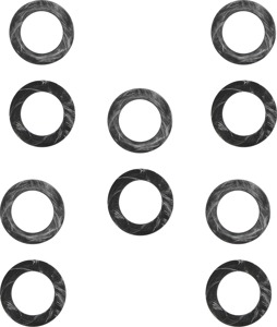 10 Pack "Thin" Fuel Cap Gaskets - 0.065" Thick, 2.275" OD, 1.425" ID - For 1937+ Harley U, UL, ULH, E, EL, FL, FLH