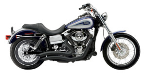 Speedster Black Short Swept Full Exhaust - For 06-11 Harley Dyna