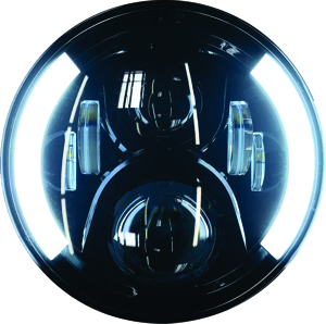 High Definition 7" LED Headlig Partial Halo - Black