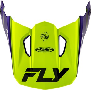 FLY Racing Kinetic Rally Helmet Visor Hi-Vis/Blue/Black M/L - Replacement visor for Kinetic Rally Helmet