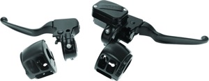 Bikers Choice Hndbr Cntrl Kt Blk 1/2in Bore w/o Switches