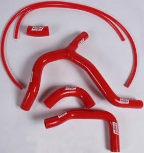 Silicone Y-Hose Kit Red - For 13-14 Honda CRF450R